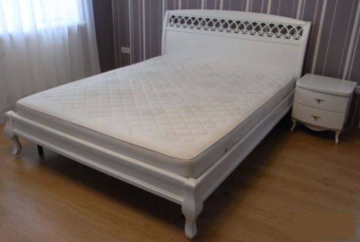 Ліжко дерев'яне біле Венеція Львів